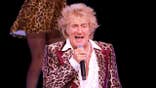 Rod Stewart performing on stage at Ascend Amphitheater in Nashville, Tennessee