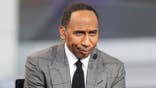 Stephen A. Smith standing on the ESPN NBA Countdown live set at Intuit Dome