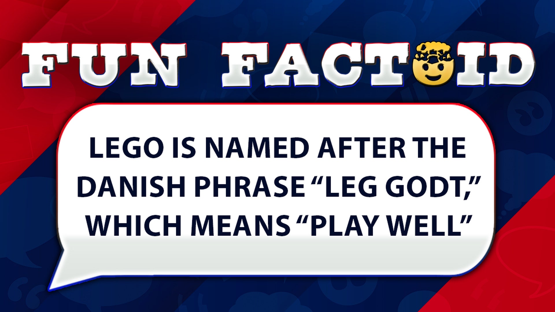 LEGO is named after the Danish phrase 