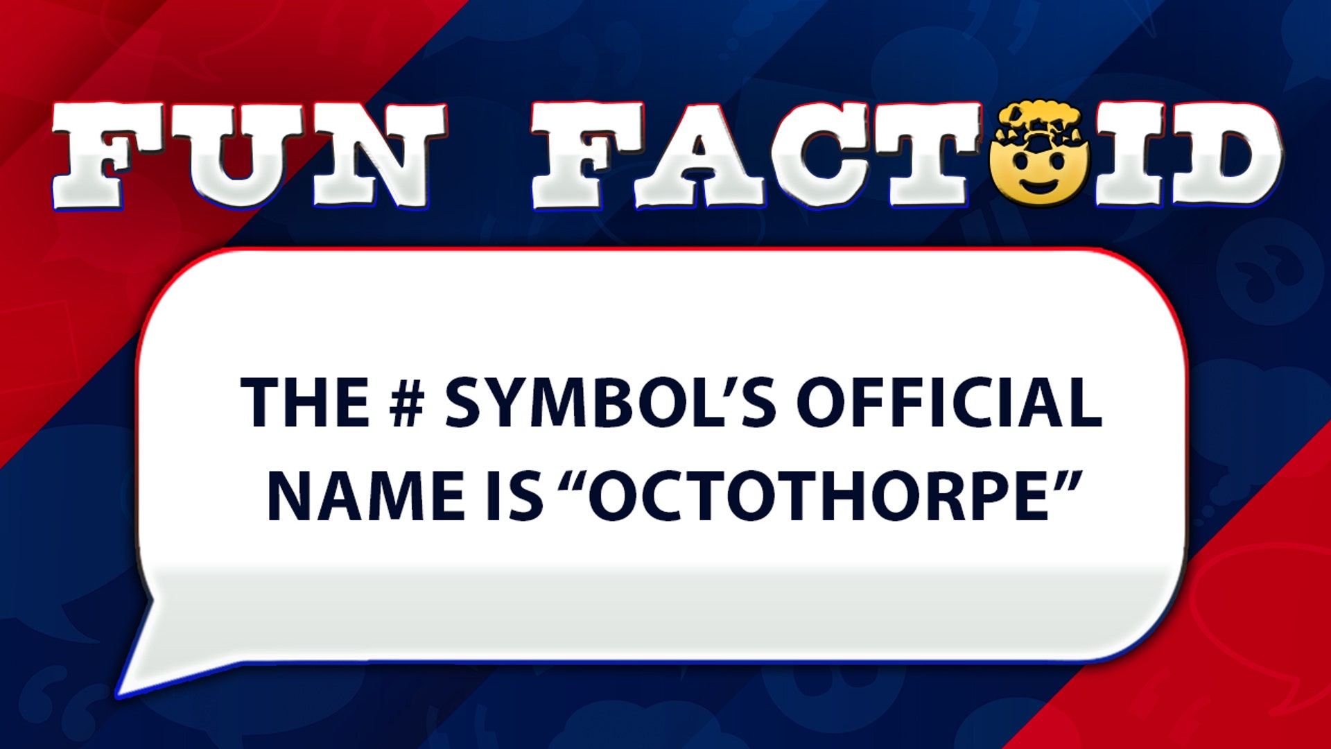 The # symbol’s official name is 