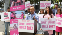 California GOP gubernatorial frontrunner Steve Hilton targets Democrats over trans athletes in girls' sports as primary election approaches.
