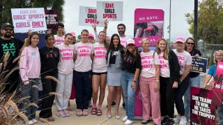 Woman says public was forced to leave California forum over her 'Save Girls Sports' shirt