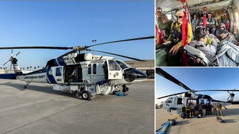 Helicopter rescues 11 park workers as 10,000-acre blaze tears across remote territory - Fox News