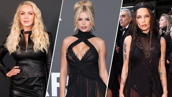 Lindsay Lohan, Brooks Nader and Halsey heat up red carpets in sky-high slits and sheer gowns - Fox News