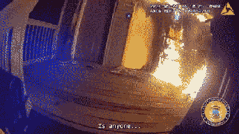 Officer grabbed 4-year-old and ran down flaming stairs, bodycam shows - Fox News