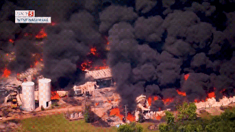 Massive blaze at plastic recycling plant sends black plume skyward - Fox News