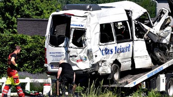 Crash involving speeding train, minibus in Belgium leaves 4 dead including 2 children