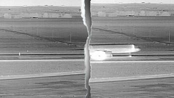 Footage shows moments before Frontier Airlines jet struck person on Denver airport runway