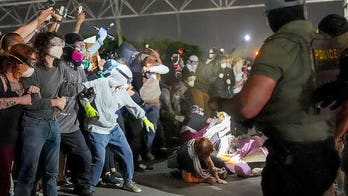 WATCH: Police absent from Delaney Hall chaos as agitators block ICE vehicles and agents use pepper spray