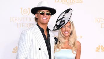 Giants' Jaxson Dart, Marissa Ayers rock flashy outfits during Kentucky Derby weekend