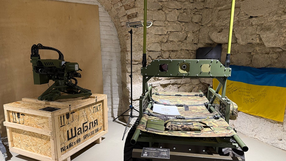 Military drone exhibition in Ukraine.