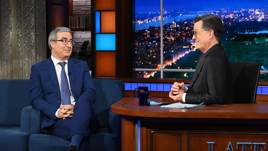 John Oliver echoes Letterman's profane CBS farewell as Colbert finale nears