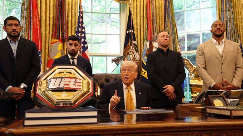 UFC stars visit Oval Office, thank President Trump for transforming the sport with historic White House fight