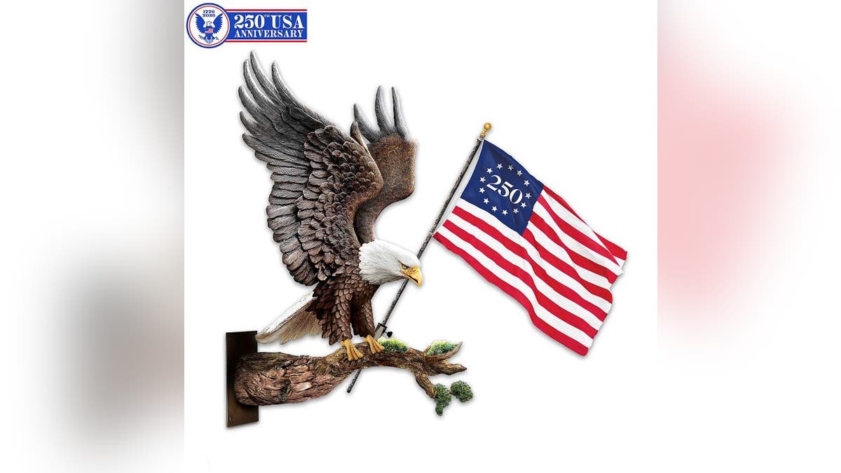 Hang this patriotic statue inside or out.