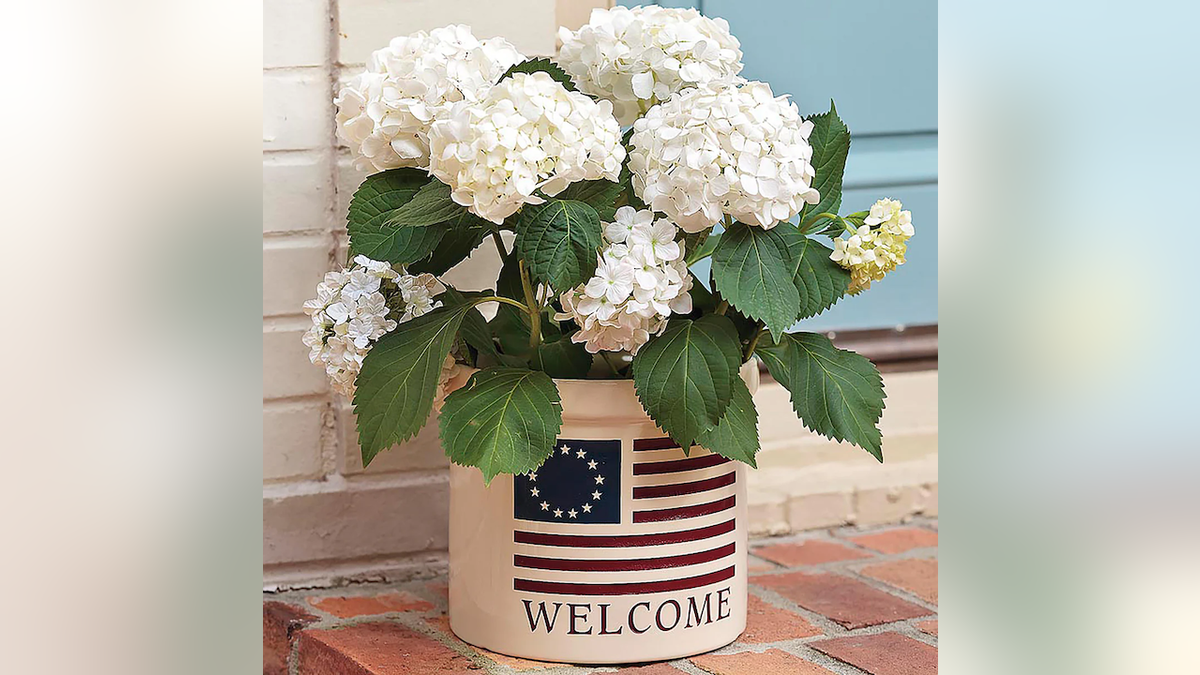 The stoneware is hand-formed and glazed in Michigan.