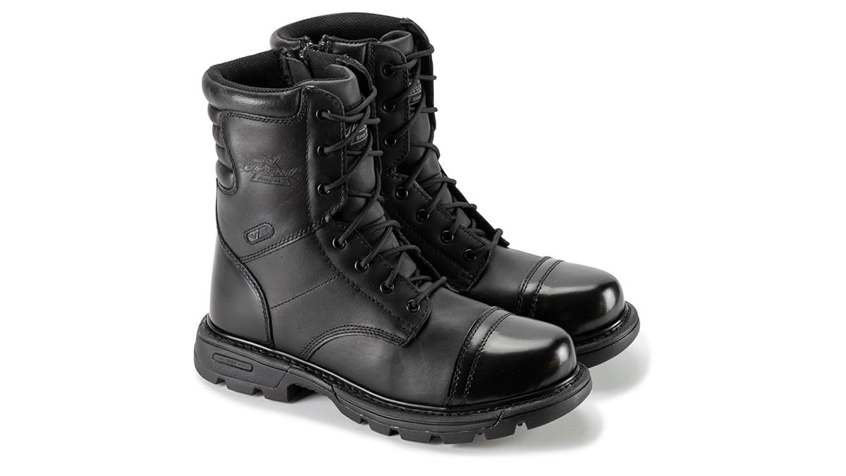 Get a tactical look with these work boots.