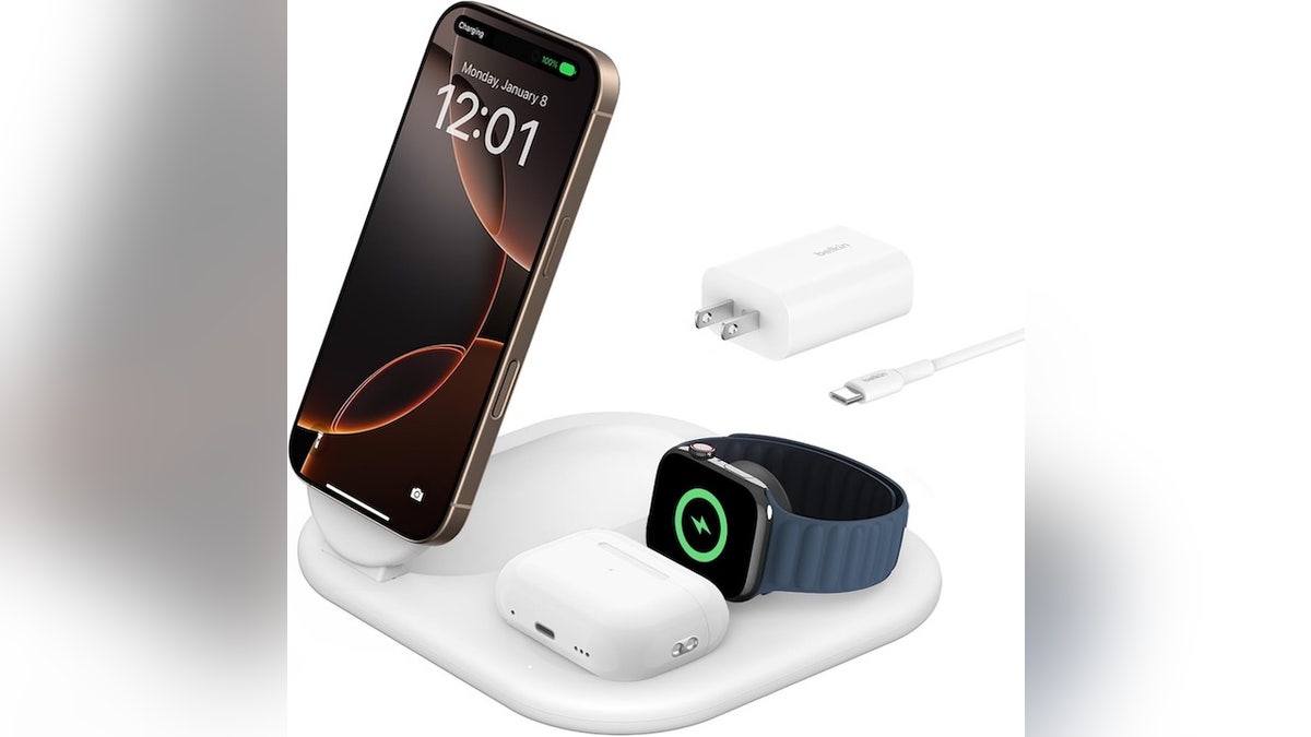 Charge an iPhone, Apple Watch and AirPods at the same time.