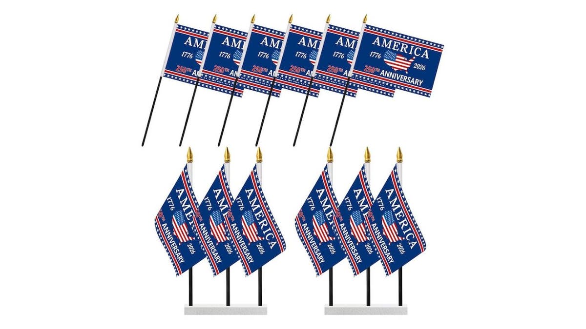 Decorate your lawn with this six-pack of flags.