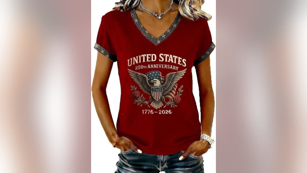 Choose from a variety of American flag T-shirt designs.
