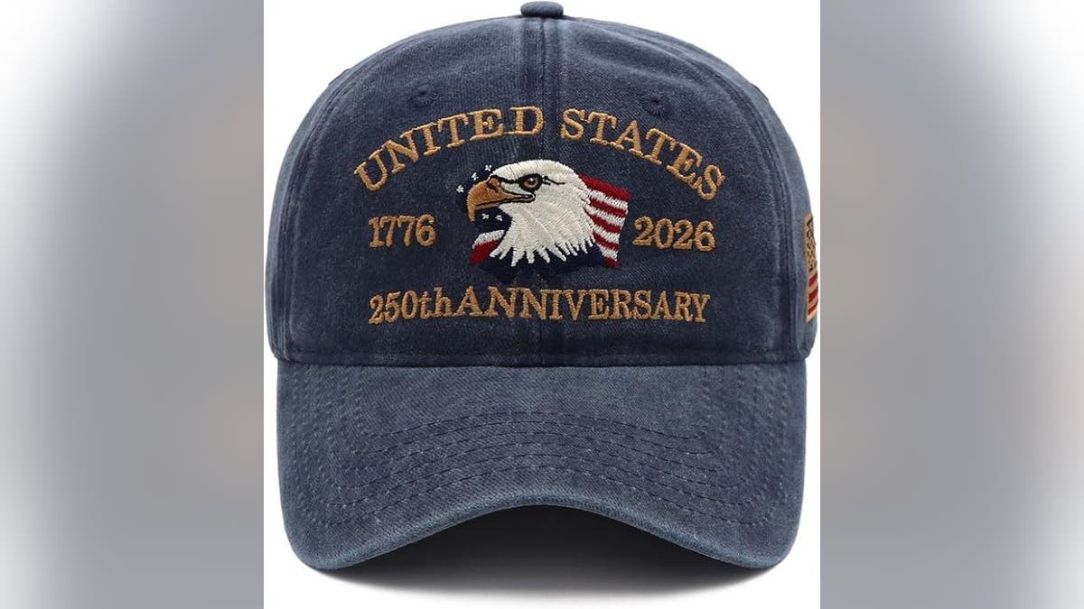 Choose from camo, blue or red hats.
