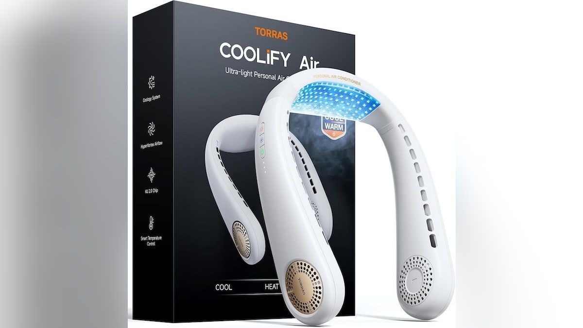 This fan delivers hands-free airflow for the hottest days.