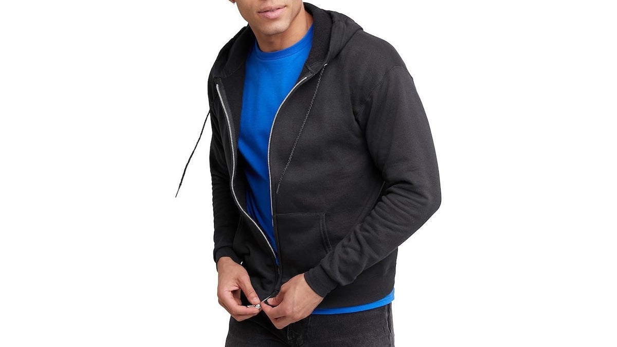 Layer up with this soft hoodie.