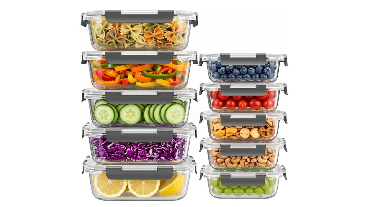 Safely store food in these containers. 