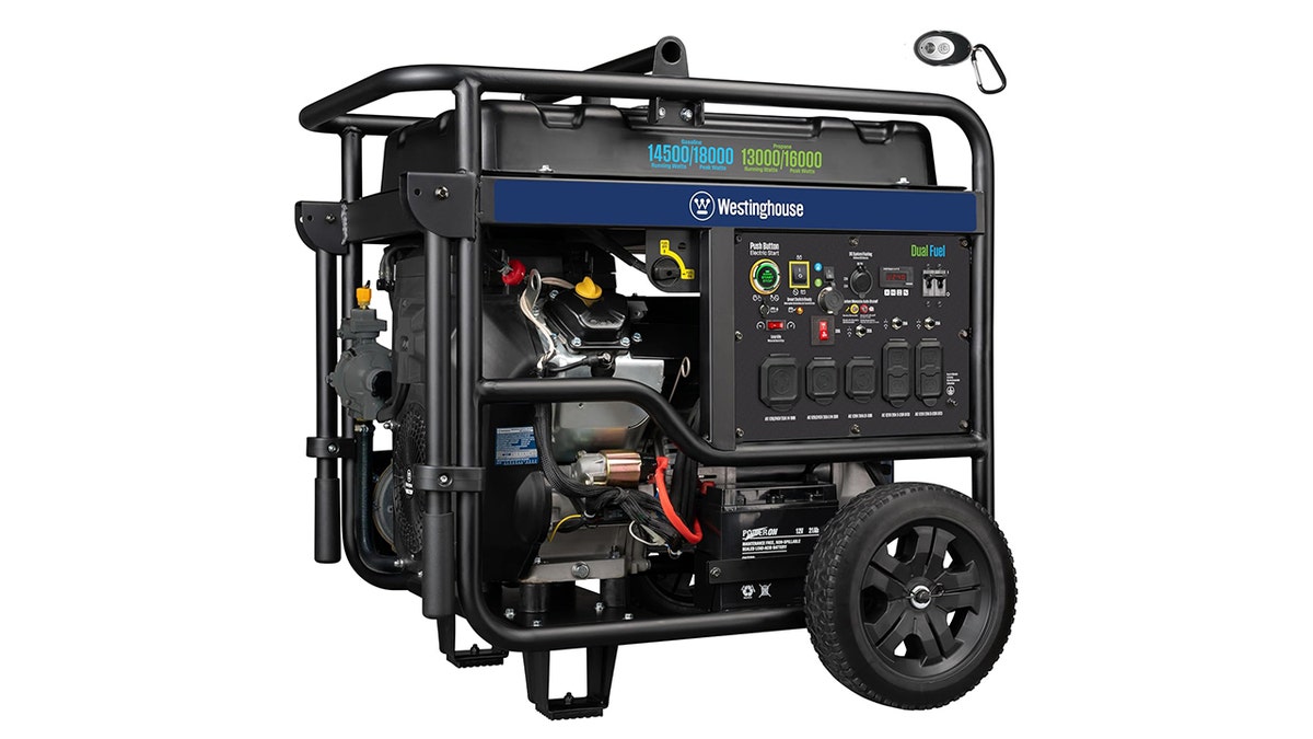 This massive generator runs large homes all night.