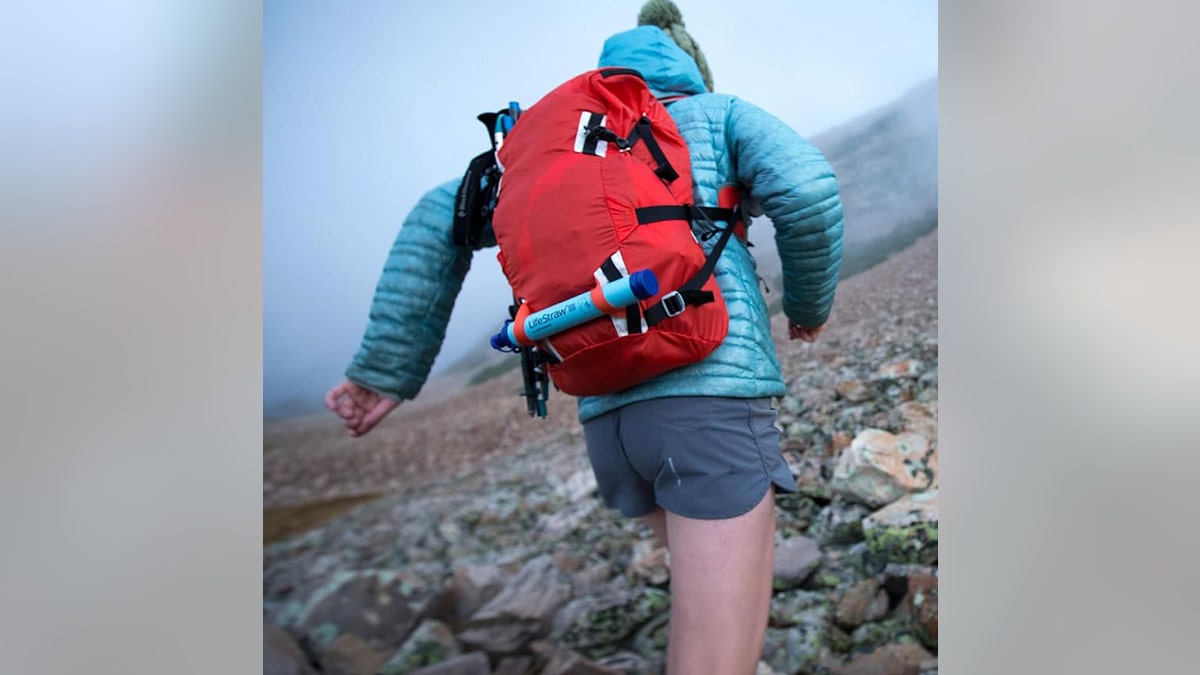 The lightweight straw fits easily with your other gear.