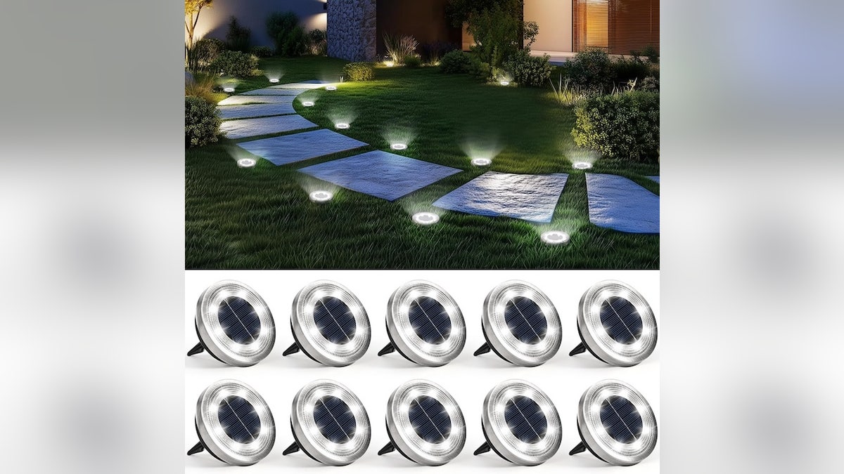 Light your walkways with solar power.