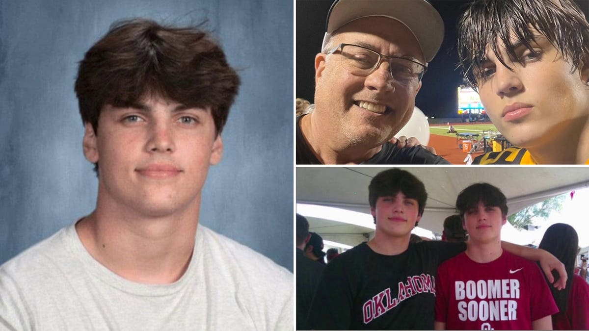 Austin Metcalf with father and brother