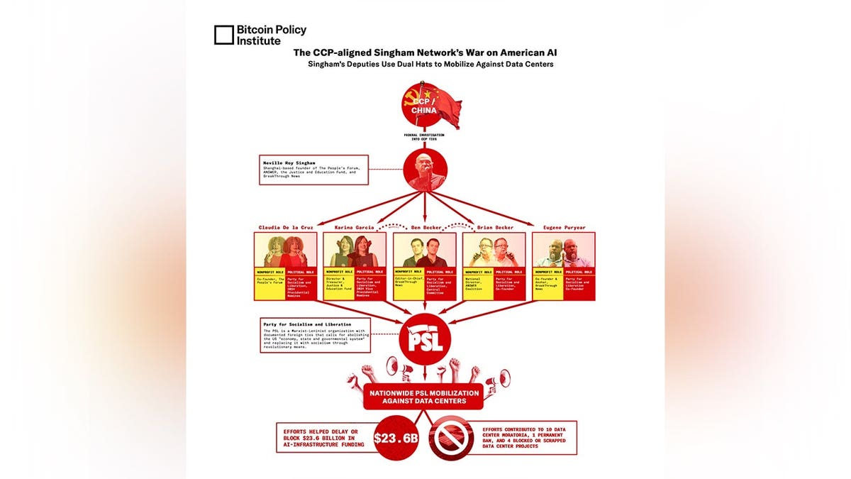 Bitcoin Policy Institute releases a flowchart on leaders in the Party for Socialism and Liberation