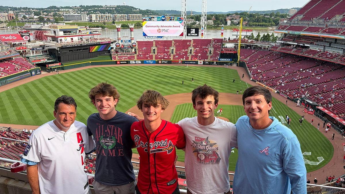 Screencaps reader Candler and his boys visit Cincinnati to watch their Braves play during the 2026 season.