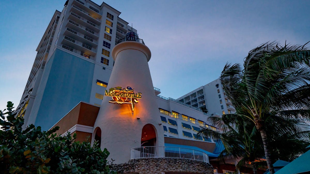 Margaritaville Beach Resort at night