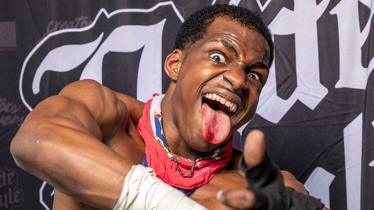 Jordan Saint with his toungue
