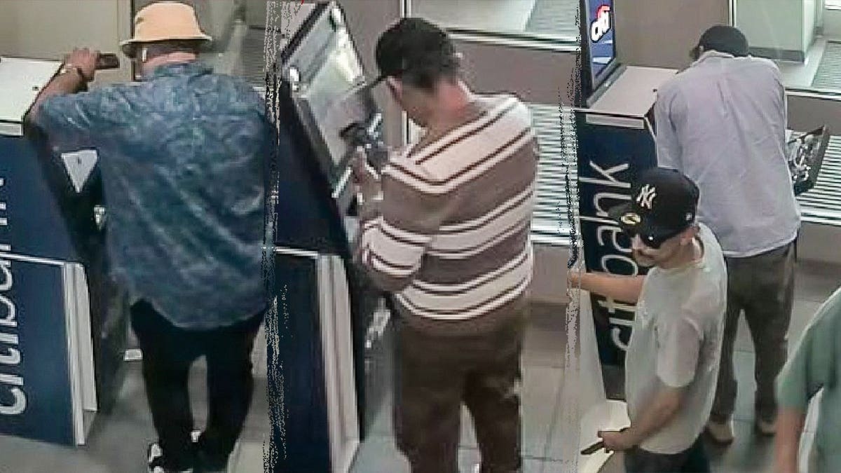 Three suspects during the alleged robbery