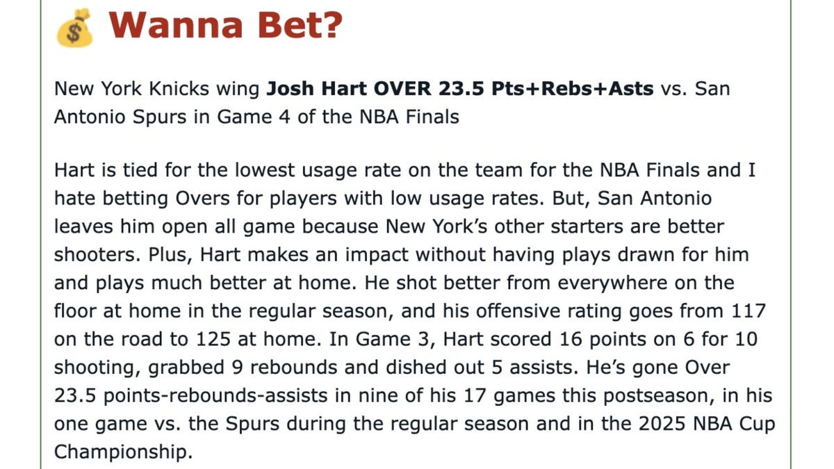 Geoff Clark's analysis for the San Antonio Spurs at the New York Knicks in Game 4 of the 2026 NBA Finals.