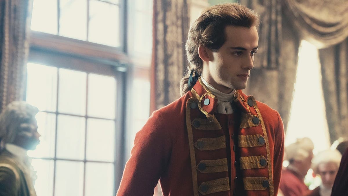 William Franklyn-Miller in costume as Young Washington.