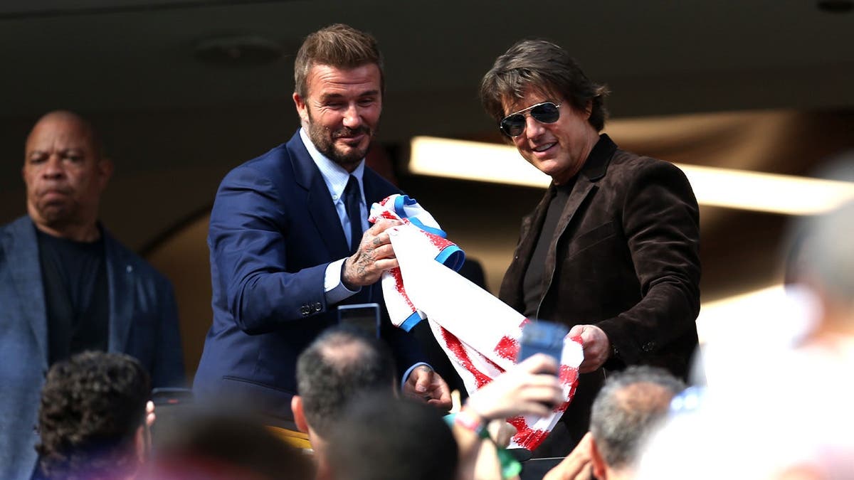 David Beckham and Tom Cruise