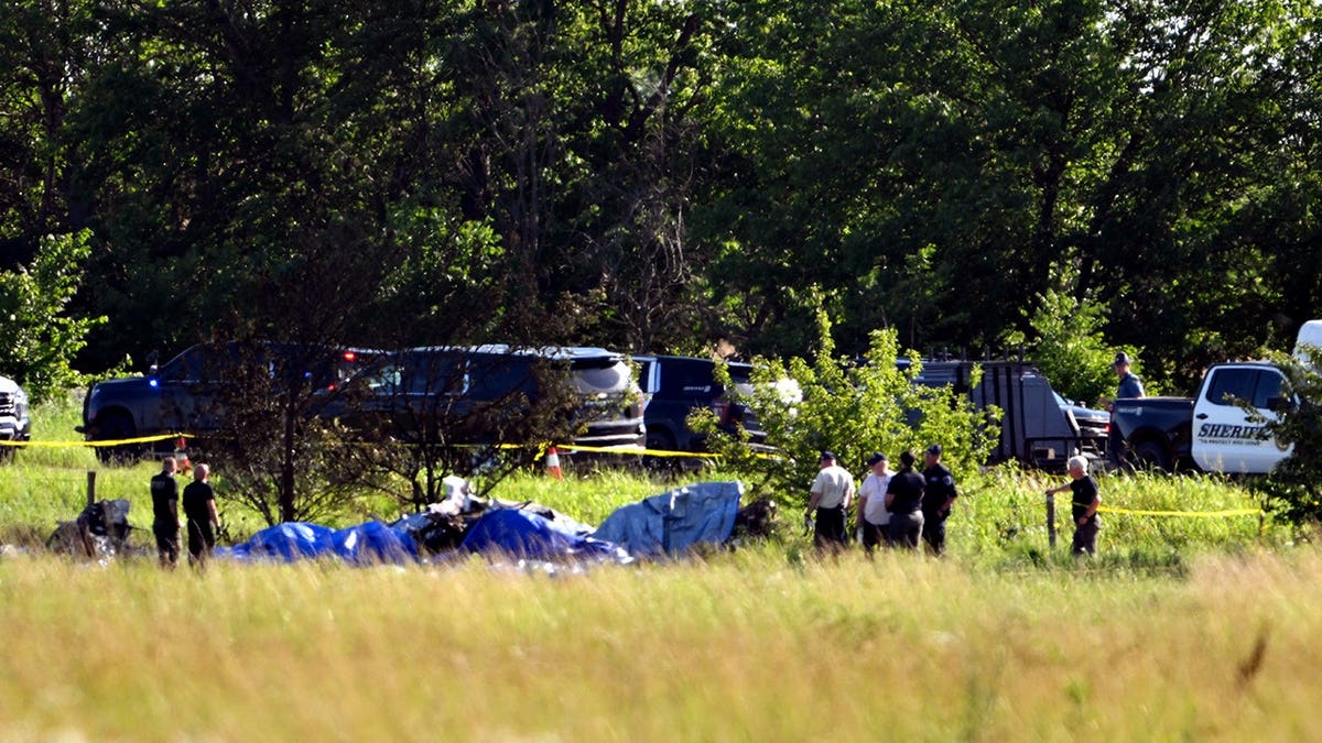 Emergency unit investigating level clang tract astatine Butler Memorial Airport successful Butler, Mo.