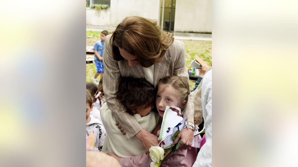 Catherine Princess of Wales visiting Salvador Allende Scuola dell'infanzia in Reggio Emilia Italy
