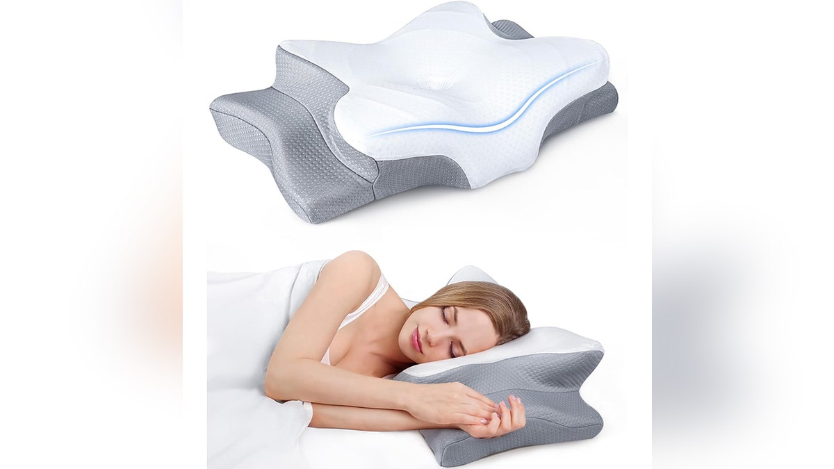 The breathable memory foam helps keep you cool and comfortable.