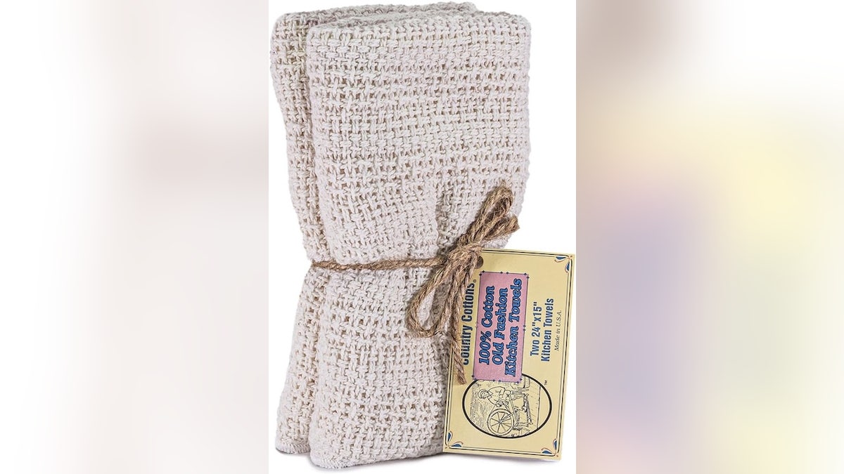 These cotton towels pull their weight in any kitchen.