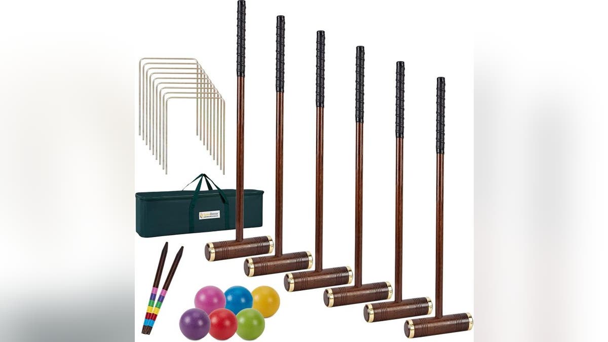 Play a game of croquet in your backyard.