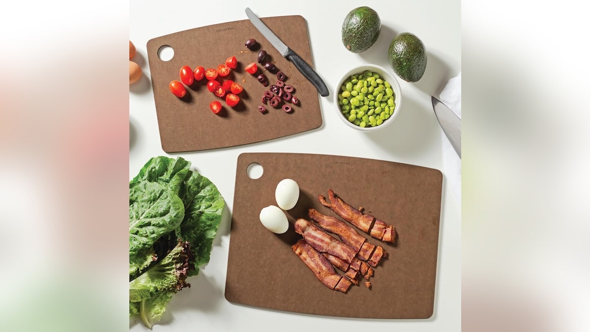 Chop, slice, dice and repeat with this washable paper composite cutting board.