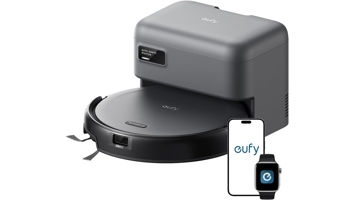 This hands-free vacuum features a self-emptying station that automatically disposes of debris.