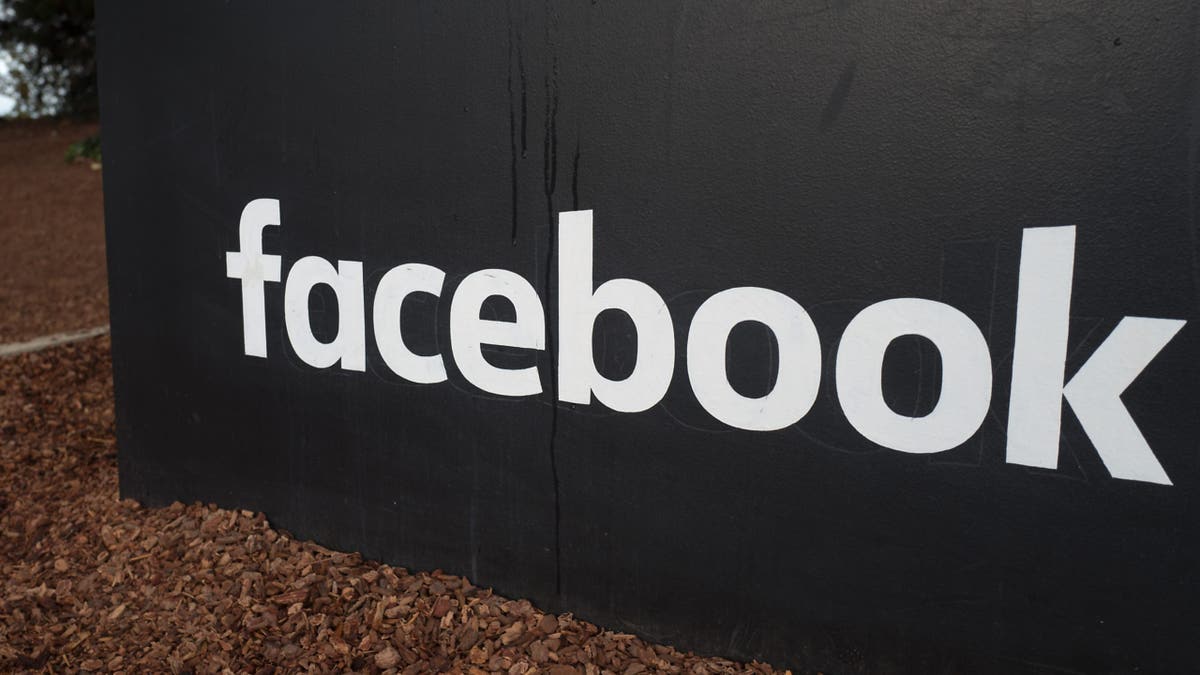 Sign with Facebook logo at company headquarters in Menlo Park California