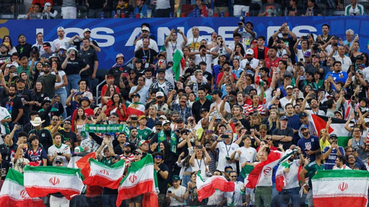 Iran fans observe wildly arsenic their squad battles New Zealand to a World Cup gully (Photo by Liza Rosales/ISI Photos/ISI Photos via Getty Images)