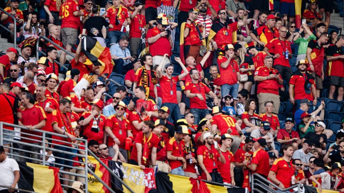 Belgium supporters pack Seattle Stadium stands ahead of FIFA World Cup 2026 clash with Egypt. (Photo by Jane Gershovich/ISI Photos/ISI Photos via Getty Images)