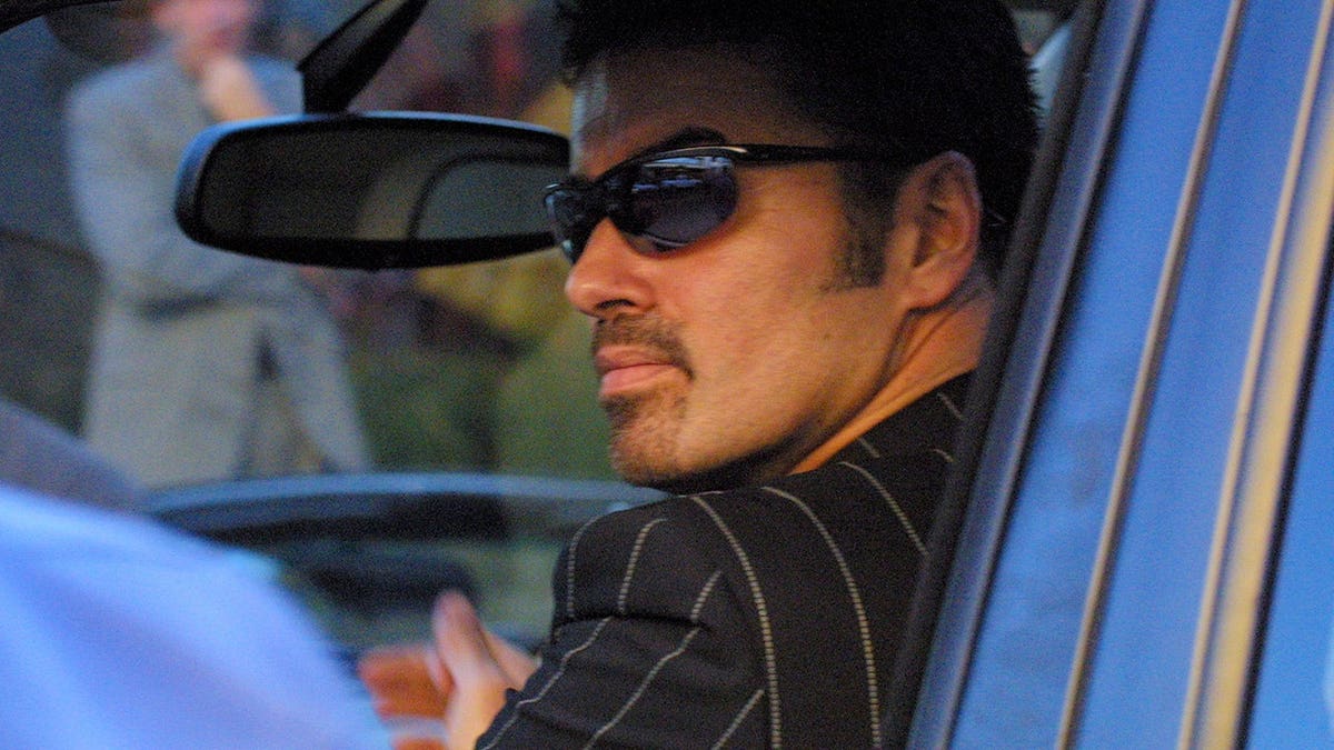 Singer George Michael leaving The Ivy restaurant in Hollywood